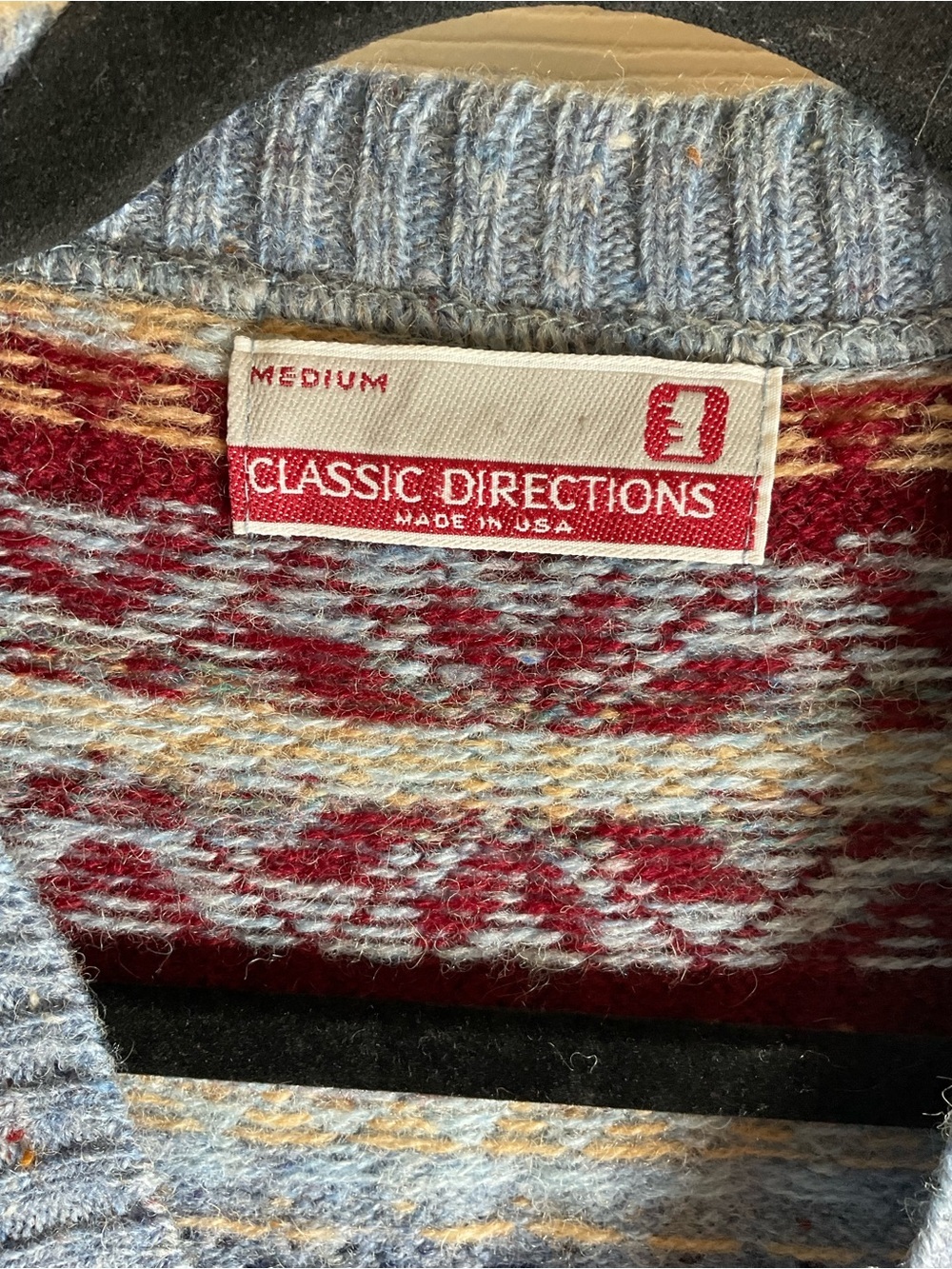 Vintage Classic Directions Fair Isle Shetland Wool Sweater Vest Medium - Picture 7 of 15